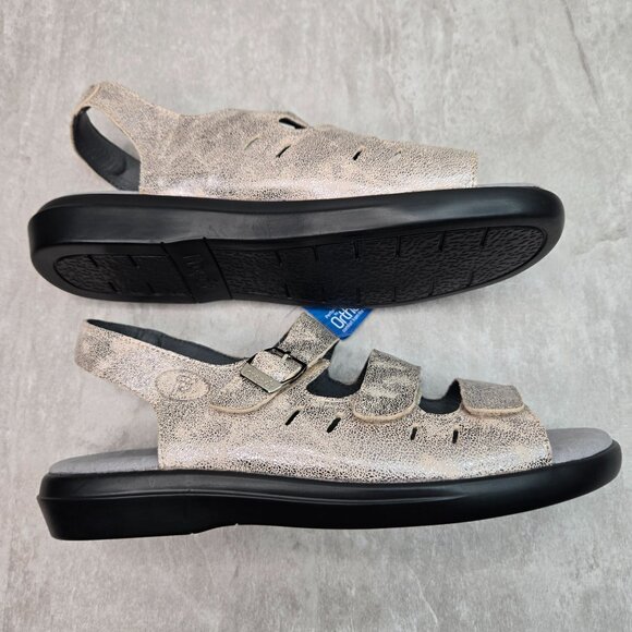 Propet Comfort Sandals 11 Narrow Fit Metallic Leather Open Toe Casual Walking - Picture 6 of 13